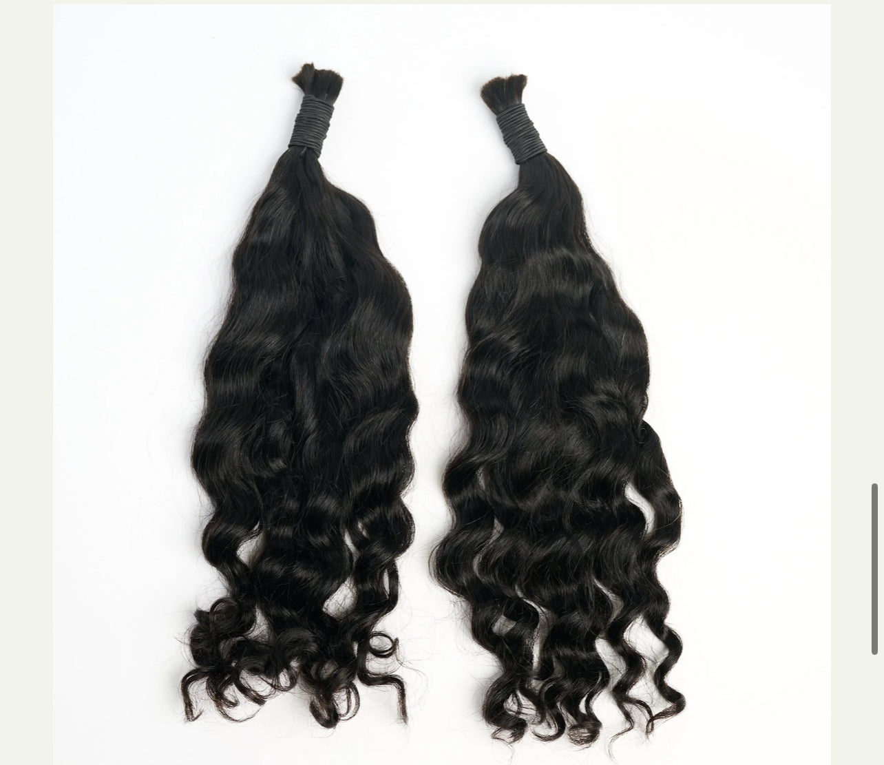Bundled Pure Virgin Base Curls / 100 grams (HUMAN HAIR BULK)