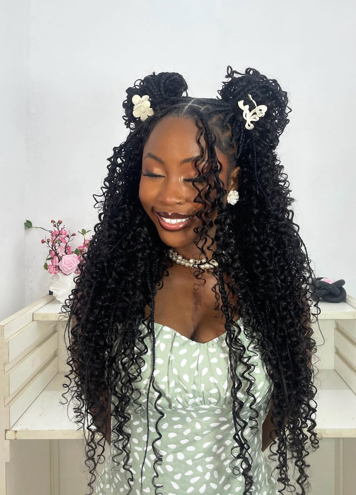 Bundled Pure Virgin Base Curls / 100 grams (HUMAN HAIR BULK)