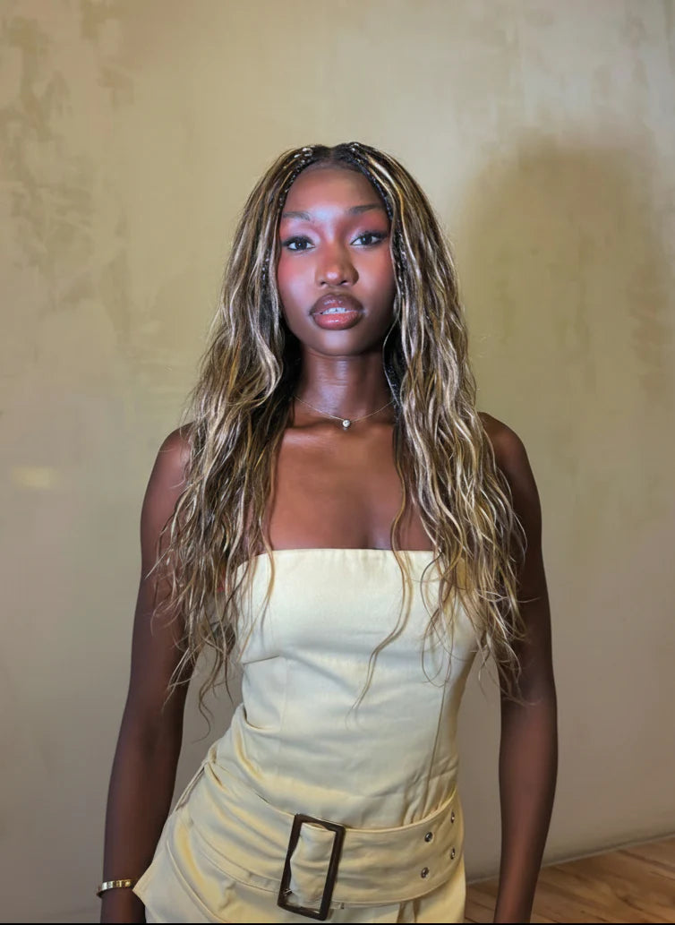 4-27 Pre Bleached Body Wave Boho Box Braided Wig