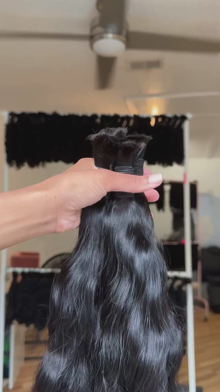 Bundled Pure Virgin Base Curls / 100 grams (HUMAN HAIR BULK)