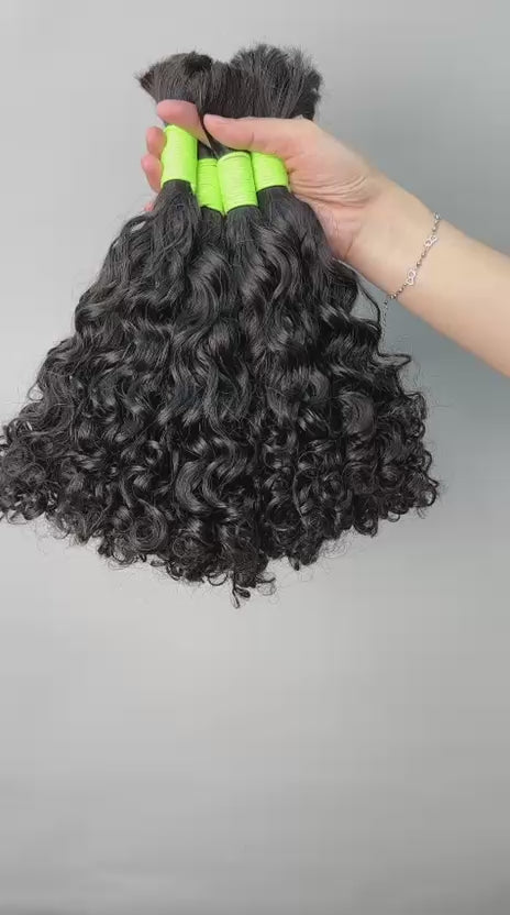 Bundled Pure Virgin Base Curls / 100 grams (HUMAN HAIR BULK)