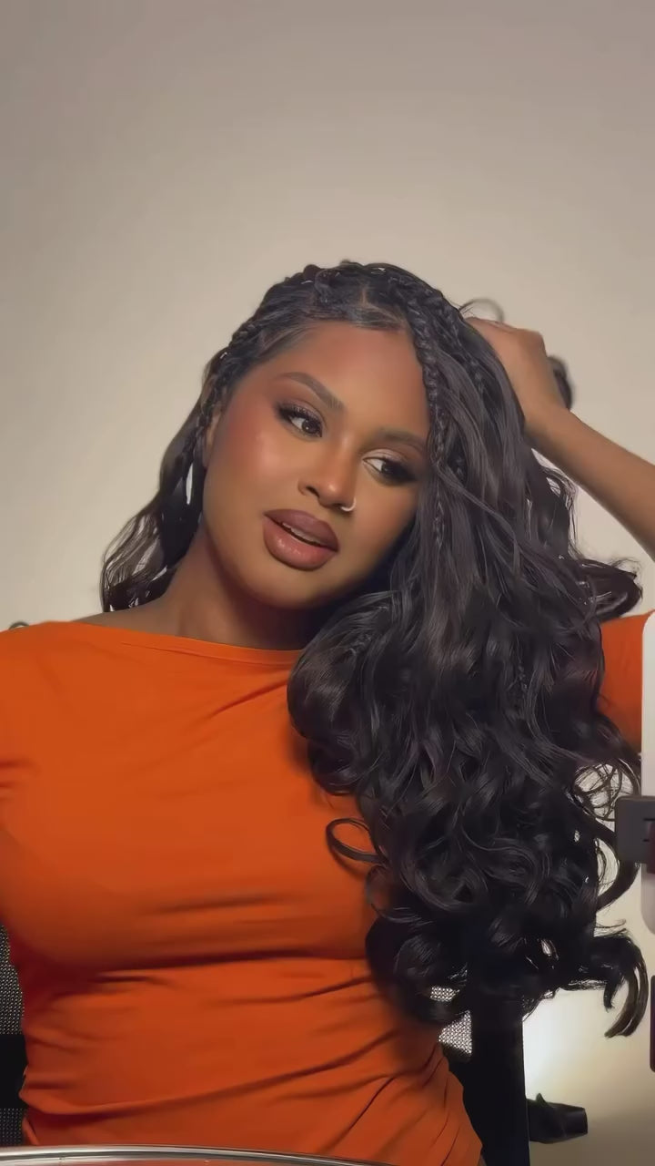4-27 Pre Bleached Body Wave Boho Box Braided Wig